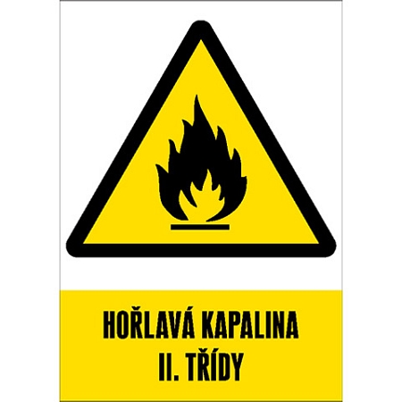 Značka Hořlavá kapalina II. třídy